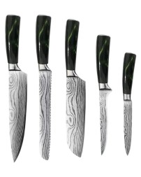 Набор кухонных ножей Xiaomi Spetime 5-Piece Steel Kitchen Knife Set G05-GE (5 ножей) зеленый