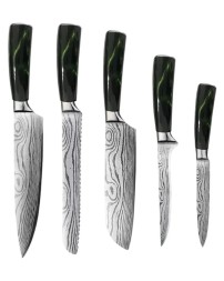 Набор кухонных ножей Xiaomi Spetime 5-Piece Steel Kitchen Knife Set G05-BL (5 ножей) зеленый