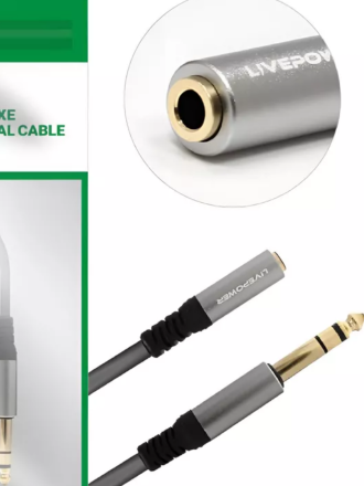  Переходник Jack 6.3mm штекер↔Jack 6.3mm гнездо Livepower S263