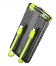 Powerbank Hoco J127A 10000mAh 2C с шнуром Type-C/Lightning  черный