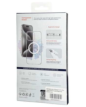  Накладка для i-Phone 15 Pro Max Keephone X-Crystal MagSnap прозрачный