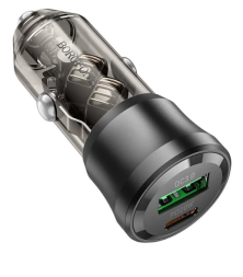 Автомобильное заряд. устр. Borofone BZ25 1USB/1USB-C 38W черное