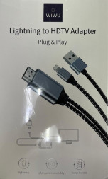 Кабель-переходник WIWU Video Lightning на HDMI 4K 1.8 м (X7L) серый