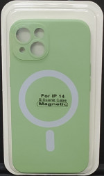 Накладка для i-Phone 14 6.1&quot; Magsafe силикон зеленая