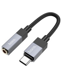 Кабель-переходник Hoco UPA32C Type-C (папа) на AUX 3.5мм (мама) 15см черный