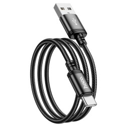 Usb Кабель-зарядка Type-C Hoco X89 2м 3A в тканевой оплетке черный