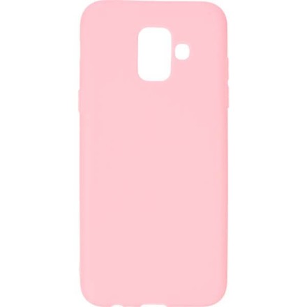  Накладка для Samsung Galaxy A6 Plus (2018) Silicone cover ярко-розовая