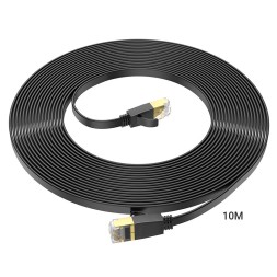 Патчкорд Hoco US07 RJ45-RJ45 10м плоский черный