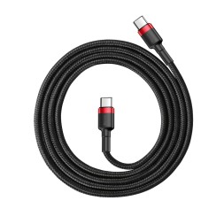 Кабель-зарядка Type-C на Type-C Baseus Cafule 1м CATKLF-G91 60W черно-красный