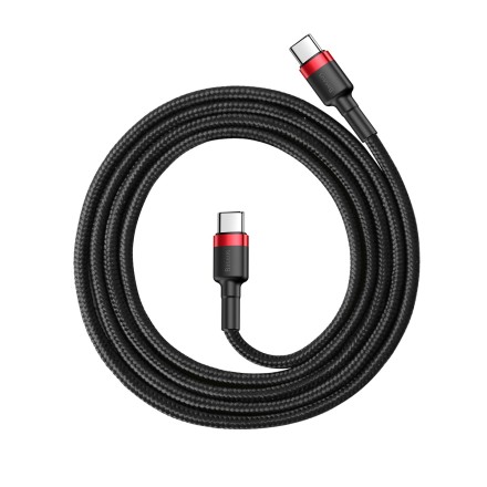  Кабель-зарядка Type-C на Type-C Baseus Cafule 1м CATKLF-G91 60W красно-чёрный