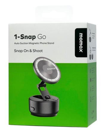  Подставка для смартфона Momax 1-Snap Go Auto Suction Magnetic Phone Stand KH20D черная
