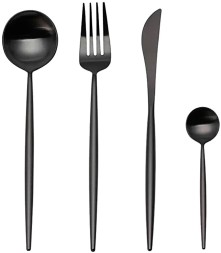 Набор столовых приборов Maison Maxx Modern Flatware Set (4 предмета) черный