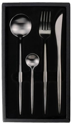  Набор столовых приборов Maison Maxx Modern Flatware Set (4 предмета) черный
