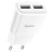  Сетевое зар. устр. Hoco C88A 2USB 2.4A с шнуром Lighting белое