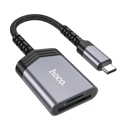 Картридер  HOCO UA25 Type-C - SD/TF 480 Мбит/с 2TB серый
