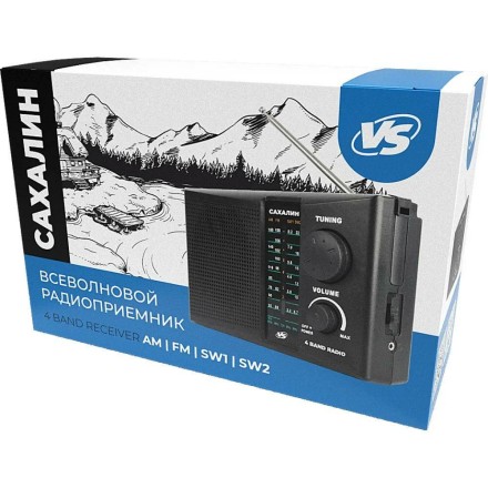  Портативный радиоприемник Perfeo VS САХАЛИН (VS_D1027) черный