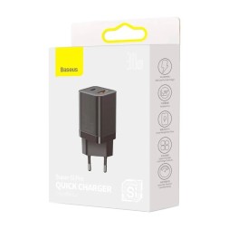 Сетевое зар. устр. Baseus Super Si Quick Charger 1USB/1C 30W EU CCSUPP-E01 черное