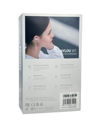  Беспроводные наушники TWS Haylou W1 BT5.2/IPX4/32mAh (310mAh)/3ч белые