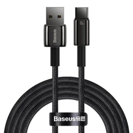  Usb Кабель-зарядка TYPE-C Baseus Tungsten 2м (CAWJ000101) 100W черный