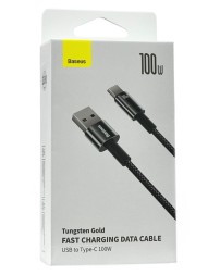 Usb Кабель-зарядка TYPE-C Baseus Tungsten 2м (CAWJ000101) 100W черный