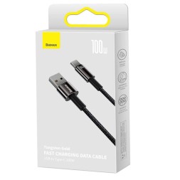 Usb Кабель-зарядка TYPE-C Baseus Tungsten 2м (CAWJ000101) 100W черный