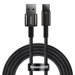 Usb Кабель-зарядка TYPE-C Baseus Tungsten 2м (CAWJ000101) 100W черный