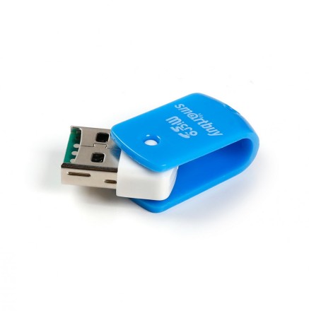  Картридер Smartbuy 706 USB - microSD голубой (SBR-706-B)