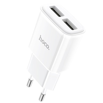  Сетевое зар. устр. Hoco C88A 2USB 2.4A белое