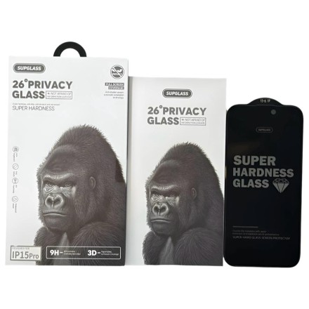  Защитное стекло Антишпион для i-Phone 15 Pro 6.1" Supglass XC-12 3D