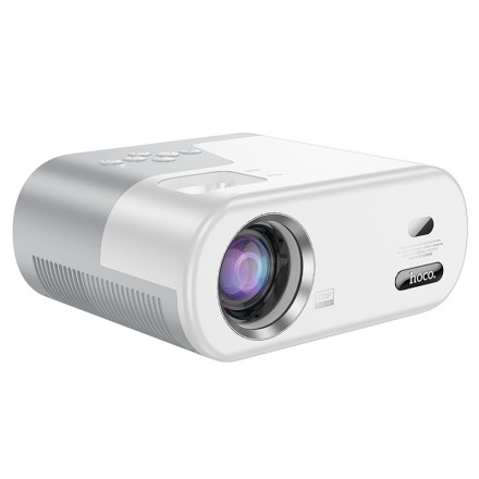  Проектор HOCO DT2 Smart projector 720P WiFi 2.4+5G BT5.0 (Android version) бело-серый