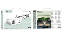 Проектор HOCO DT2 Smart projector 720P WiFi 2.4+5G BT5.0 (Android version) бело-серый