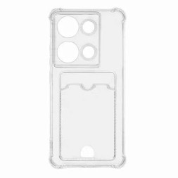 Чехол-накладка силикон с карманом под карту Xiaomi Redmi Note 13 прозрачный