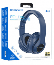Стереонаушники Bluetooth Полноразмерные Borofone B017 Foldable V5.0/7ч темно-синие