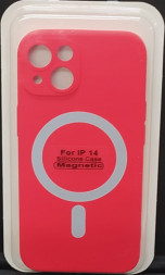 Накладка для i-Phone 14 6.1&quot; Magsafe силикон красная