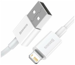Usb Кабель-зарядка Lightning Baseus Superior 2.4A 1.5м (CALYS-B02) белый
