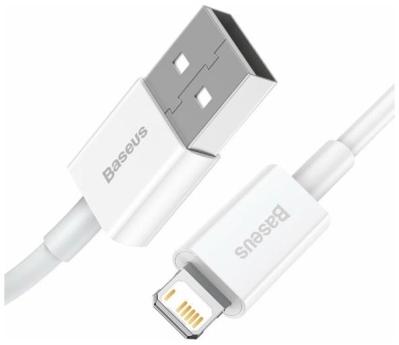  Usb Кабель-зарядка Lightning Baseus Superior 2.4A 1.5м (CALYS-B02) белый