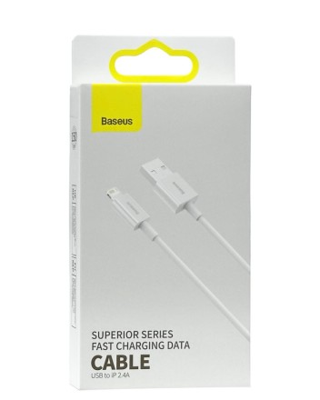  Usb Кабель-зарядка Lightning Baseus Superior 2.4A 1.5м (CALYS-B02) белый