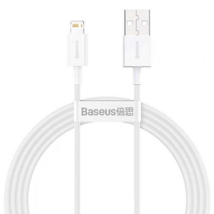  Usb Кабель-зарядка Lightning Baseus Superior 2.4A 1.5м (CALYS-B02) белый