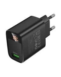 Сетевое зар. устр. Borofone BA95A 1USB QC3.0 3A LED черное