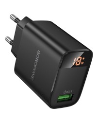 Сетевое зар. устр. Borofone BA95A 1USB QC3.0 3A LED черное