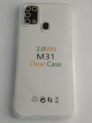 Чехол-накладка силикон 2.0мм Samsung Galaxy M31 прозрачный