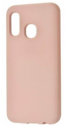 Накладка для Samsung Galaxy A40 Silicone cover пудро