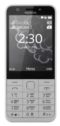  Мобильный телефон Nokia 230 RM1172 DS NV белый