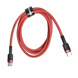 Кабель-зарядка Type-C на Type-C Baseus Cafule 1м (CATKLF-G09) 60W красный