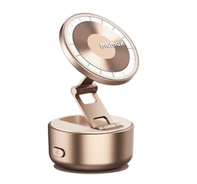  Подставка для смартфона Momax 1-Snap Go Auto Suction Magnetic Phone Stand KH20L титан