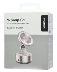 Подставка для смартфона Momax 1-Snap Go Auto Suction Magnetic Phone Stand KH20L титан