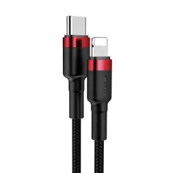 Кабель-зарядка Type-C на Lightning Baseus Cafule 1м CATLKLF-91 20W красно-черный