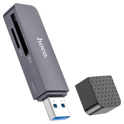 Картридер Hoco HB45 2TB 5Gbps USB3.0 темно-серый