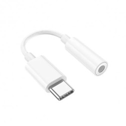 Кабель-переходник Hoco LS35 Type-C (папа) на AUX 3.5мм (мама) белый