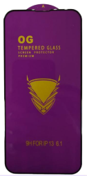 Защитное стекло для i-Phone 14/13/13 Pro/16e 6.1" OG Purple чёрное